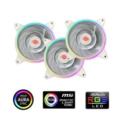 VENTOLA SKIRON 120 RGB 3IN1 PWM WHT PACK 3 VENTOLE 120MM RGB CONTROLLER