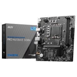 MB MSI H610M-E DDR4 ST1700 2D4 1M.2 4S3 U3.2 GBL H/V MICRO ATX