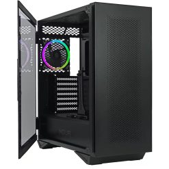 CASE MID-TOWER NO PSU IRON V6 BLK 1USB3 2USB2 VETRO TEMPERATO RGB FAN