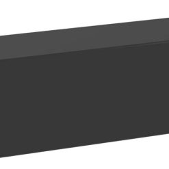 POUF RETTANGOLARE SIMILPELLE NERO IMBOTTITO 120X40X46