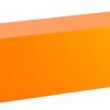 POUF RETTANGOLARE SIMILPELLE ARANCI O IMBOTTITO 120X40X46