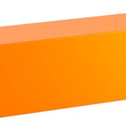 POUF RETTANGOLARE SIMILPELLE ARANCI O IMBOTTITO 120X40X46