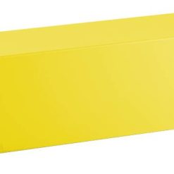 POUF RETTANGOLARE SIMILPELLE GIALLO IMBOTTITO 160X40X46