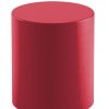 POUF TONDO SU RUOTE SIMILPELLE ROSS O IMBOTTITO DIAM 40 H46