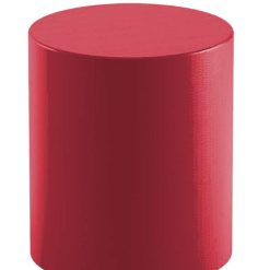 POUF TONDO SU RUOTE SIMILPELLE ROSS O IMBOTTITO DIAM 40 H46