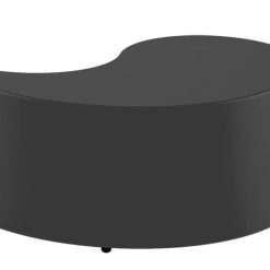 POUF VIRGOLA SIMILPELLE NERO IMBOTTITO 98X68X46