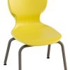 SEDIA FISSA 4GAMBE GIALLO 41X41X38 SIZE 4