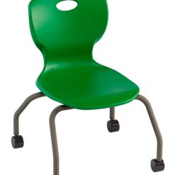 SEDIA FISSA 4GAMBE SU RUOTE VERDE SIZE 4 41X41X38