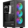 CASE MID-TOWER NO PSU UTOPIA F501 1U3 2U2 3*FANARGB VETRO BK