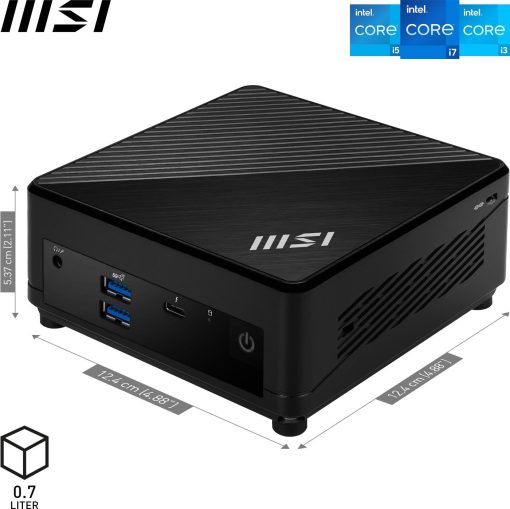 PC MSI CUBI 5 I7 16GB 512G BK W11P I7-1255U SSD M.2 + 2,5