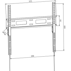 STAFFA TV/MONITOR 32/55 VESA 50KG MAX50KG/400*400 27MM DISTANZA MURO