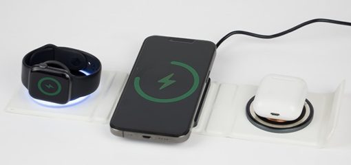 FOLDING 3IN1 15W COMP.MAGSAFE VETRO DUDUU SIMILPELLE  COLORATI