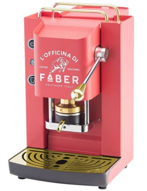 MACCHINA PER CIALDE FABER PRO DELUX ROSSO PRESSACIALDE OTTONE ESE44