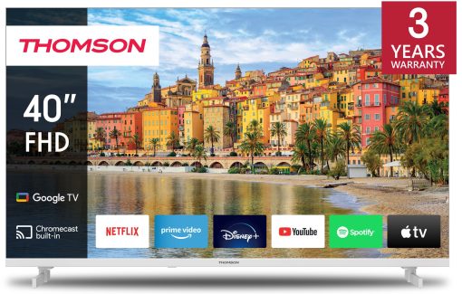 TV 40 THOMSON HD  SMART GOOGLETV T2/C2S2 ANDROID 12V CAMPER WHITE