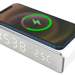 SVEGLIA CON RICARICA WIRELESS PER S MARTPHONE E EARBUDS(DOTATI DI RICAR
