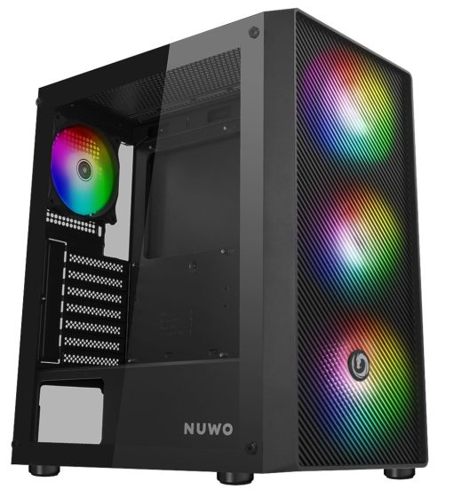 CASE MID-TOWER NO PSU RODAN R603 3USB3 0,5MM SPCC 4FAN RAINBOW BLACK