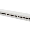 PATCH PANEL 24 PORTE SCHERMATO STP CAT.5E 8 POLI RACK 19 GRIGIO