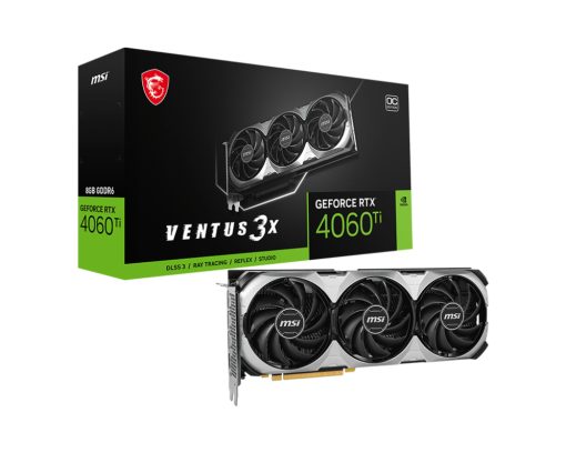 VGA MSI RTX 4060 TI VENTUS 3X E 8G OC 8GB DDR6 128BIT HDMI/3*DP 160W