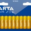 BATTERIA STILO AA 1,5V LR06 LONG LIFE 10PZ VARTA MEGAPACK