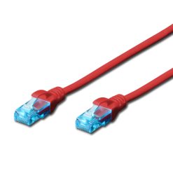 CAVO RETE UTP CAT.5E 0,5MT ROSSO NON SCHERMATO