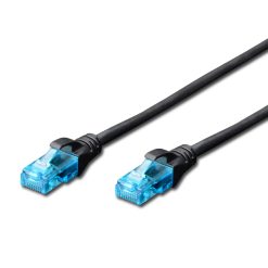 CAVO RETE UTP CAT.5E 0,5MT NERO NON SCHERMATO
