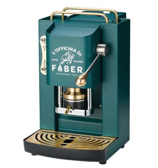 MACCHINA PER CIALDE FABER PRO DELUX VERDE PRESSACIALDE OTTONE ESE44