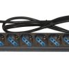 ARMADIO RACK MULTIPRESA 8 PRESE 19 TRIPOLARI/SCHUKO INTERRUTORE ITALIA