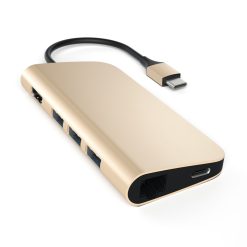 HUB DOCK TYPE C MULTIPORT 4K GOLD GIGABIT-SD-MICROSD-3USB-USBC SATECH
