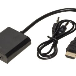 ADATTATORE HDMI-VGA M/F CON CAVO + CAVO AUDIO