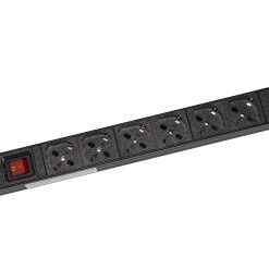 ARMADIO RACK MULTIPRESA 6 PRESE 19 TRIPOLARI/SCHUKO CON INTERRUTORE