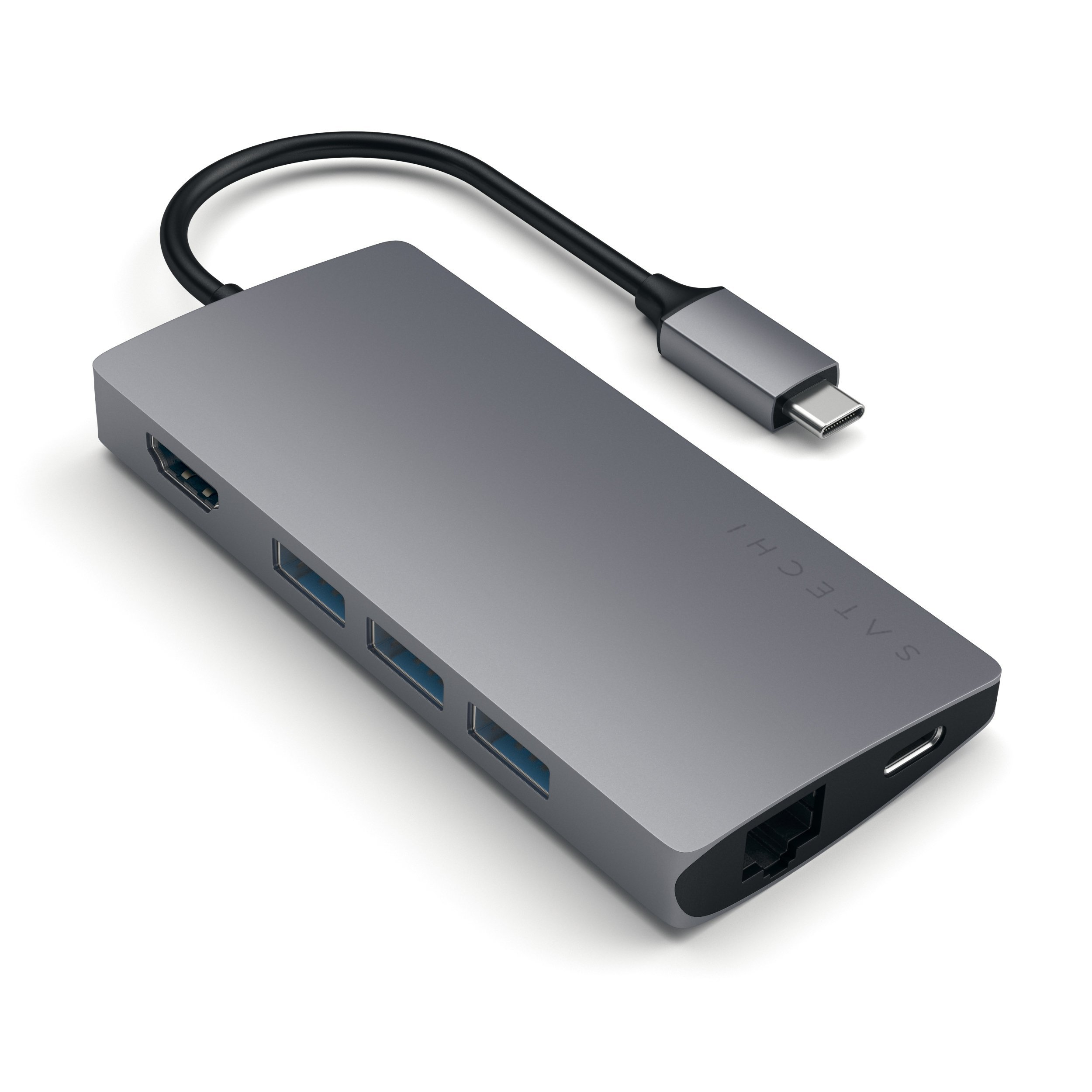 HUB DOCK TYPE C MULTIPORT 4K SPG V2 GIGABIT-SD-MICROSD-3USB-USBC SATECH