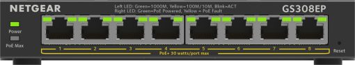SWITCH NTG S308EP ETHERNET SMART MANAGED PLUS POE+ 8 PORTE POE+ 62W