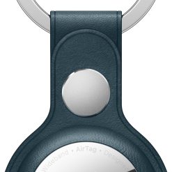 AIRTAG CUSTODIA PELLE APPLE BLU