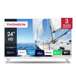 TV 24 THOMSON HD  SMART GOOGLETV T2/C2S2 ANDROID 12V CAMPER WHITE