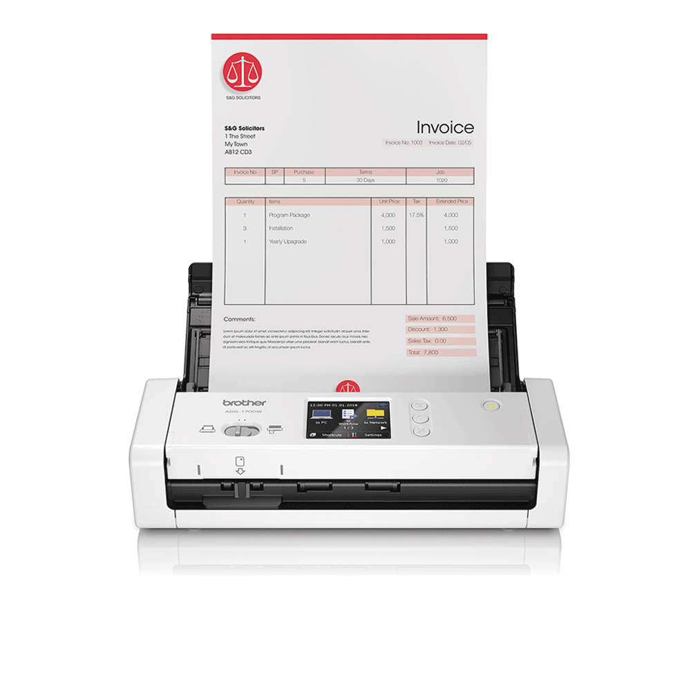 SCANNER DESKTOP BRO ADS1700W 25PPM/ADF/WIFI/USB/F/R