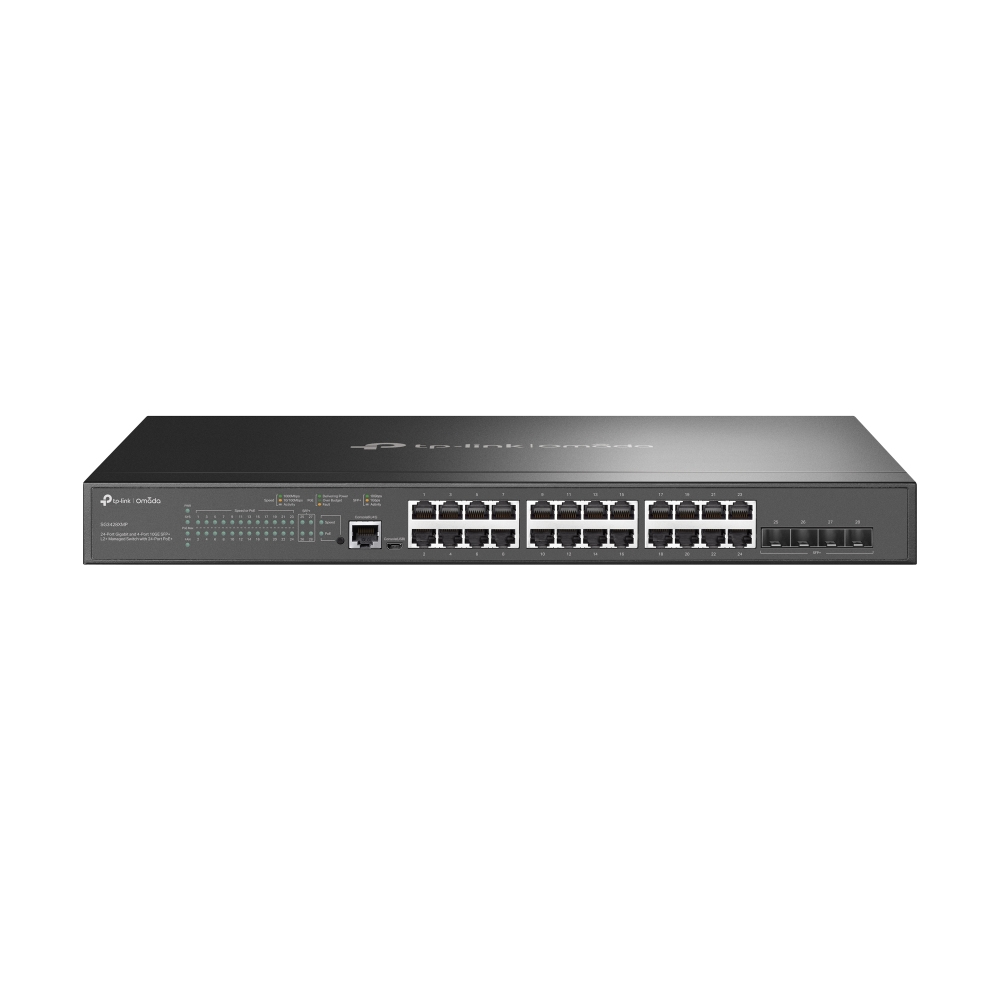 SWITCH 24P GIGABIT POE+ 4SLOT SFP 10GE 1P RJ45/MICRO USB MANAGED L2+